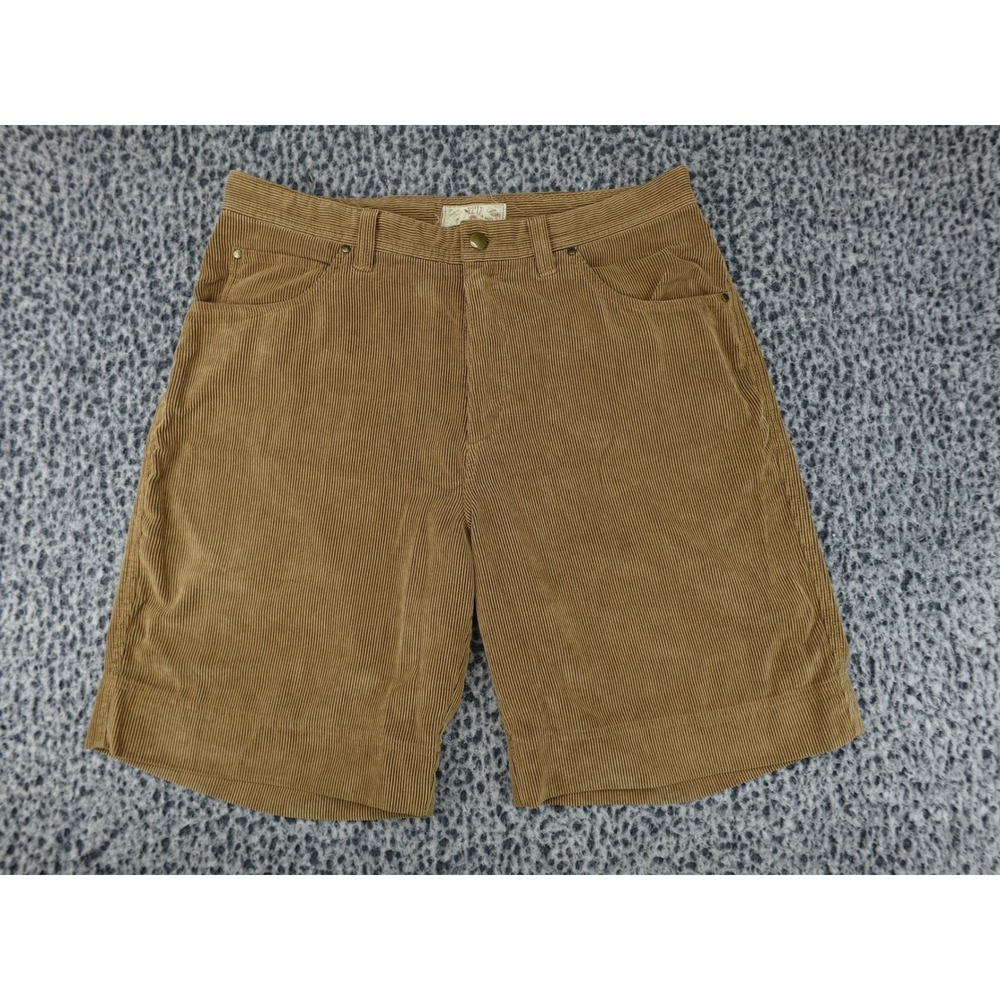 Noble Corduroy Shorts Mens 34 Tan Brown Wide Wale 5-Pocket Casual Outdoors